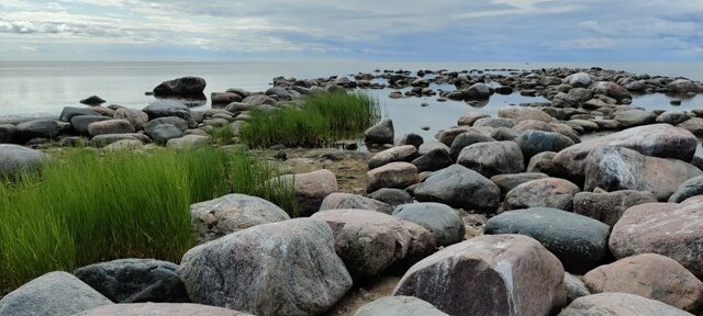 suured kivid Kihnu rannas